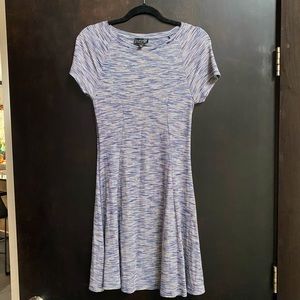 Topshop stripe blue white multicolor short sleeve dress